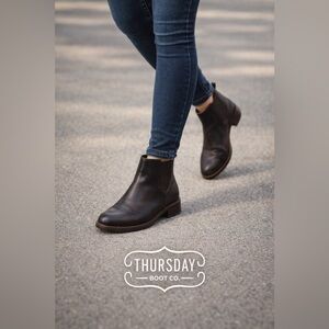 Thursday Boot Company Brown Leather Chelsea Ankle Boots